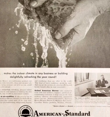 1958 American Standard воздуходувка влажности реклама кондиционер DWII22 - Изображение 1 из 2