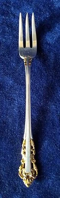 GOLDEN MEDICI 5 5/8" COCKTAIL FORK by Gorham Sterling 1971 - estate - Image 1 of 4