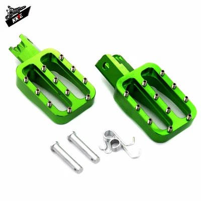 Estriberas CNC para MX CRF50 XR50 PW50 PW80 TTR50 verde mini estriberas para moto de cross Foto 1 de 4