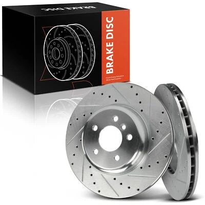 2x Drilled Brake Rotors for BMW 535d 640i xDrive Gran Coupe ActiveHybrid 5 Front Foto 1 de 4