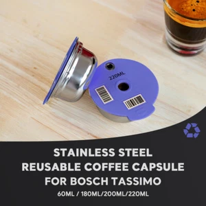 Wiederverwendbare Kaffeekapseln für Tassimo Espresso Nachfüllbare Filter Pod - Bild 1 von 16