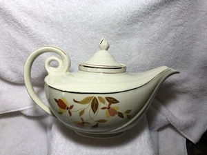 All Original Fine Vintage Autumn Leaf Aladdin Teapot c/ Infuser & Lid 7" High - Picture 1 of 13
