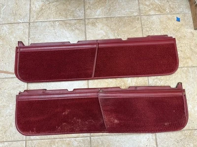 80-86 Ford Truck Bronco DOOR PANEL Map Pockets Red OEM Pair 1980-1986 - Image 1 of 4