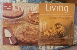 2X THANKSGIVING Issues MARTHA STEWART LIVING Magazine • November 2003 & 2004 - Picture 1 of 5