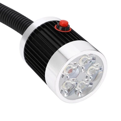 Round Magnetic Base Gooseneck Light Industrial LED CNC Machine Tool Lathe Work - Image 1 of 4