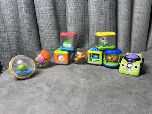 Fisher Price Roll Rounds Car Peek Boo Blocks Ball Square Baby Lot Toy - Picture 1 of 16