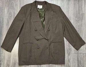 Vintage Clara Clara by Vinette Zweireiher Nadelstreifen Blazer Braun Damen 22 - Bild 1 von 7