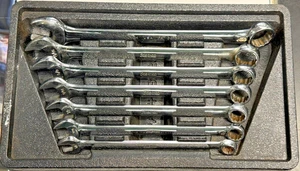 Snap On OEXL707B Long Combination Wrench Set 7 PC Set 3/8" - 3/4" w/Tray #I-9646 - Picture 1 of 3