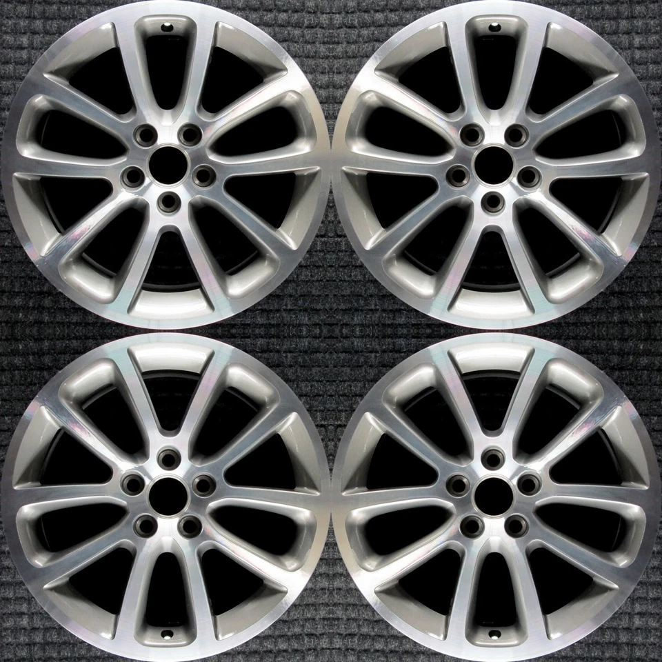 Juego de ruedas Ford Fusion mecanizadas con bolsillos de carbón de 18" OEM 2008 a 2010 Foto 1 de 1