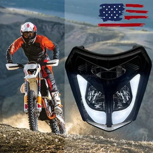 LED Headlight with DRL Turn Signal For KTM EXC XCW 250 350 450 500 2017-2021  - Picture 1 of 16