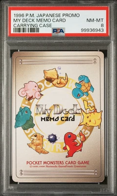 PSA 8 My Deck Memo Card Pikachu Squirtle Charmander Pokemon Japanese Promo 1996 - Image 1 of 2