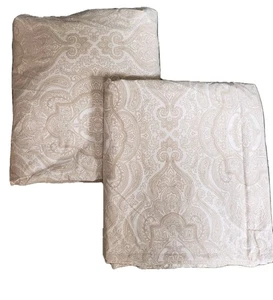 Ralph Lauren Colchester Paisley Queen Flat Fitted Sheet Set Brown Tan - Picture 1 of 6