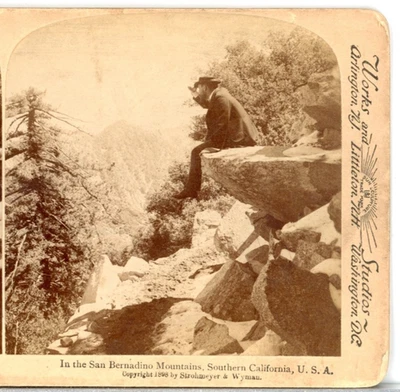 California, In The San Bernadino Mountains - Underwood Stereoview L10 - Изображение 1 из 4