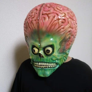 Halloween Kostüm Party Requisiten Erwachsene Marsianer Alien Maske Latex Grusel Maske - Bild 1 von 2