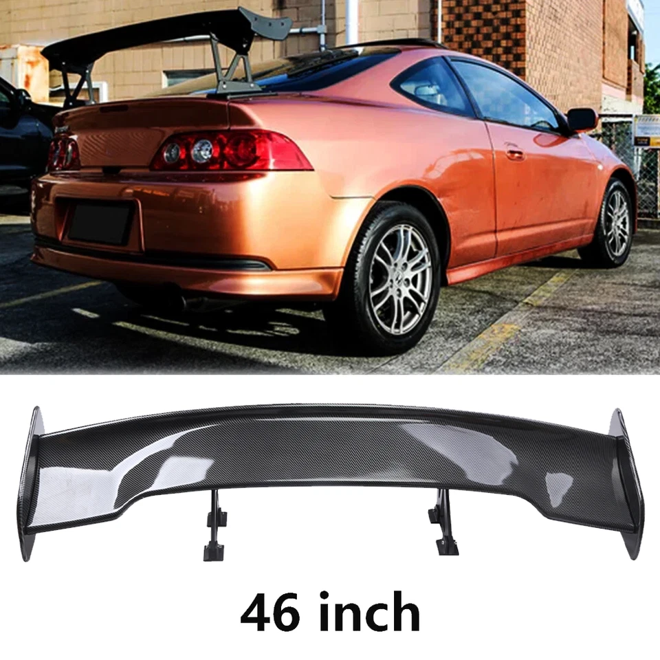 47" Fiber Rear Trunk Spoiler Wing Adjustable GT-Style For Acura Integra RS Foto 1 de 4