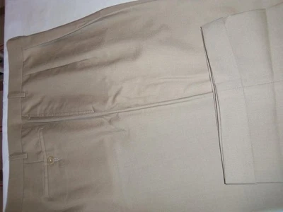 115- NEW Ralph Lauren LIGHT CRISP WOOL TAN PANTS - 42 X 30 - Image 1 of 2