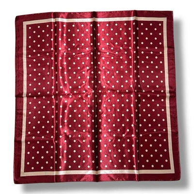 Bufanda boho bufanda de vino tinto y lunares rosa 35” X 35” para mujer Foto 1 de 2