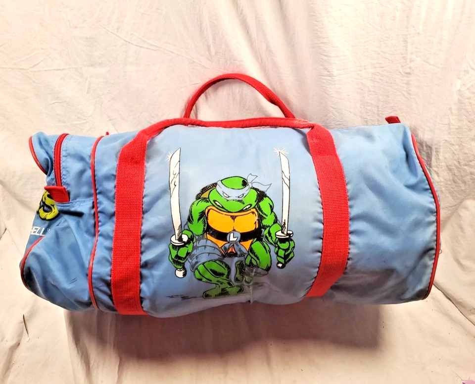 Teenage Mutant Ninja Turtles TMNT Duffle Gym Bag Leonardo Mirage 1988 Vintage - Image 1 of 4
