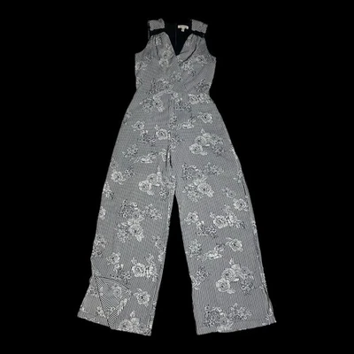 Monteau Los Angeles gola V costas zíper listras preto/branco perna larga pequena - Imagem 1 de 2