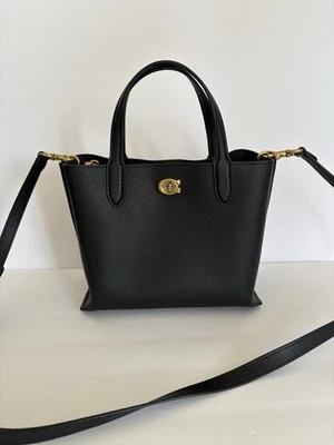 Bolso de Mano Coach Willow Tote 24 Cuero C8869 Bandolera Bolso de Hombro Negro Foto 1 de 4