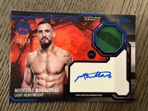 2025 Topps UFC Knockout Modestas Bukauskas Auto Relics Blue 21/50 🔥🔥 - Picture 1 of 2