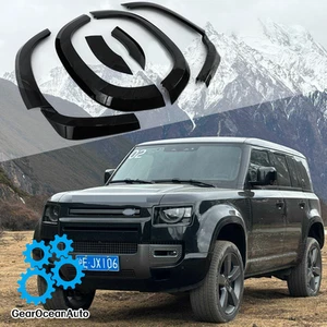 Set Gloss Black Car Wheel Arch Cover Trim For Land Rover Defender 110 2020-2026 - Picture 1 of 13
