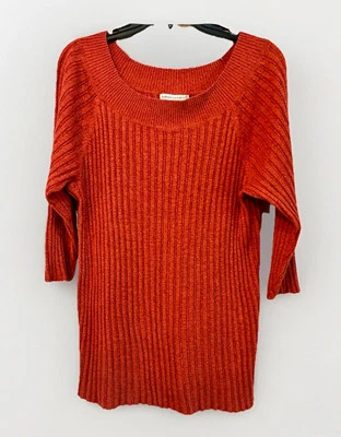 Suéter tejido acanalado manga 3/4 óxido REFERENCE POINT algodón para mujer talla 2XL Foto 1 de 4