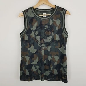 Kids NBL Size 16 Army Camo Print Khaki Green Sleeveless Basketball Tank Top Max - Imagen 1 de 10