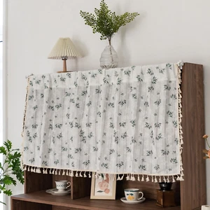 Floral Kitchen Curtains Semi Sheer Boho Tassel Farmhouse Small Short Vintage Rod - Picture 1 of 12