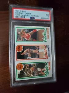 1980 Topps Scoring Leader Adrian Dantley Eddie Johnson PSA 7 NM Near Mint RARE - Bild 1 von 2