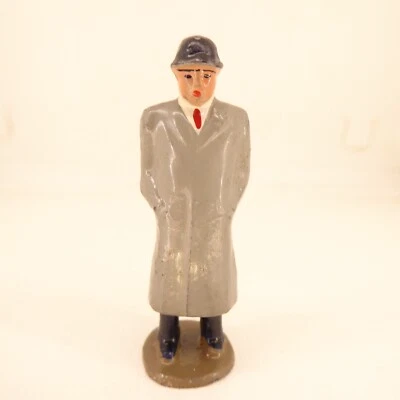 FIGURINE - 1/32 - 4.5 cm - PERSONNAGE MODELISME - TRAIN - ANCIEN- PLOMB -HORNBY? - Photo 1/4