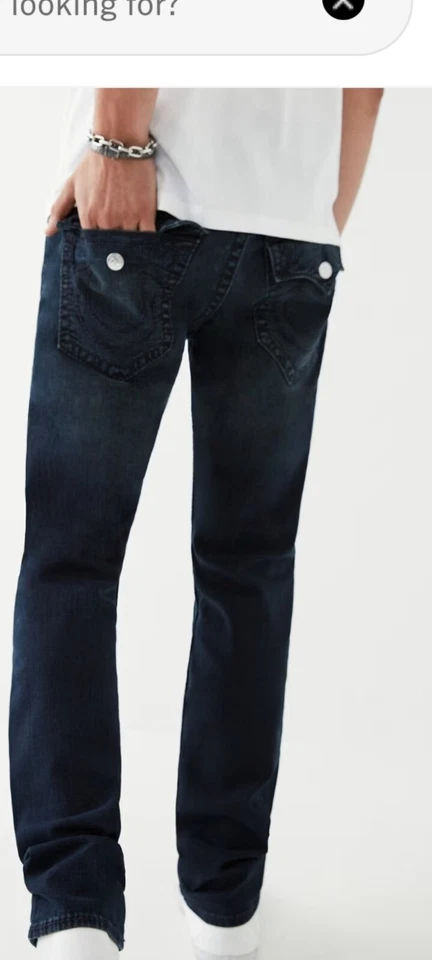 True Religion Men's Geno Slim Fit Straight Jeans, Size 34