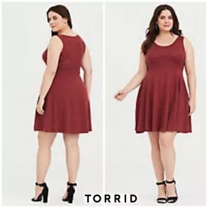 Torrid Damen Fit & Flare Pullover Strickkleid 1 1X Altrosa Ärmellos A-Linie - Bild 1 von 10