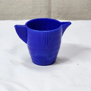 Vintage Akro Agate Graduated Dart Cobalt Blue Slag Milk Glass Pitcher - Picture 1 of 5