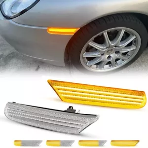 LED Full Side Marker Front Fender Blinker For Porsche Boxster 986 996 911 Turbo - Picture 1 of 3