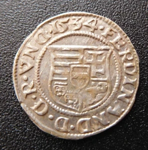 UNGHERIA / DENARIO MEDIEVALE IN ARGENTO / 1534 K-B - Foto 1 di 2