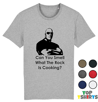 Can You Smell What The Rock Is Cooking? WWE Dwayne Johnson Wrestling WWF T-Shirt