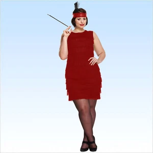 Charleston Kostüm Johanna Gr. XL + Zigarettenhalter Kleid Tanz Josephine Baker - Bild 1 von 1