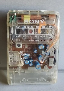 📻 Vintage 90's Sony SRF-39FP Clear Prison AM/FM Radio w/ Box & Headphones 📻 - Picture 1 of 14