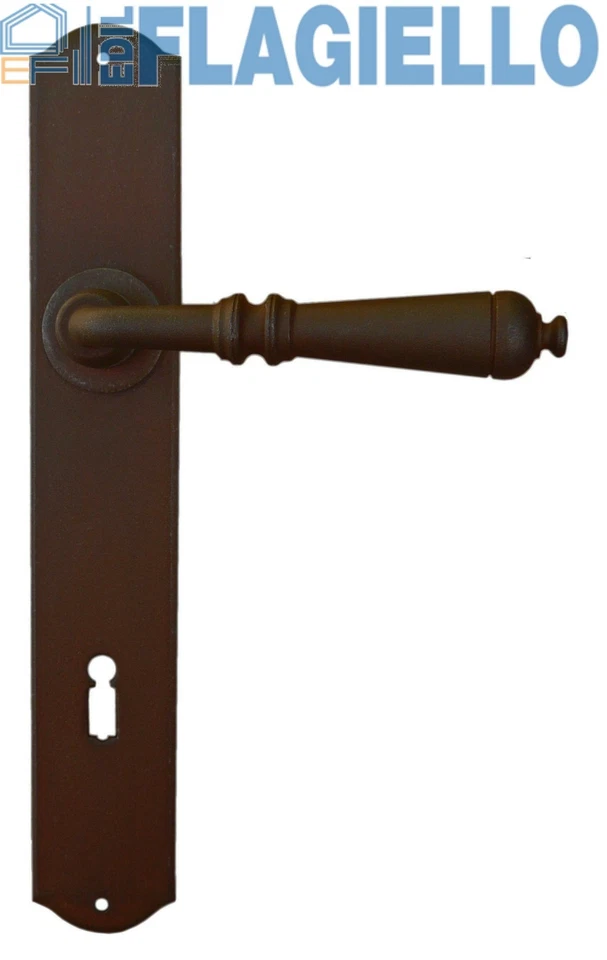 Maniglia Classica per Porta ferro battuto Galbusera Art.2700 antichizzata ruggin - Immagine 1 di 1