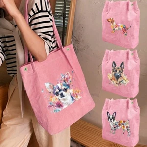 Bedruckte große Cordtasche passend Cord Beuteltasche Tasche Damen Schulter Handtaschen Tragetaschen - Bild 1 von 27