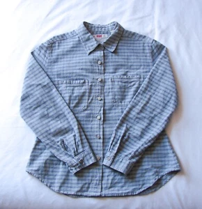 Vintage Levi's White Tab Blue Plaid Heavyweight Cotton Overshirt / Light Jacket - Bild 1 von 6