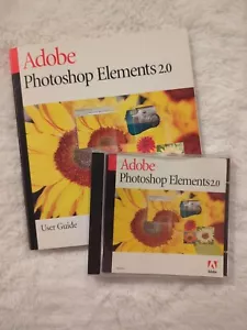 Adobe Photoshop Elements 2.0 With Manual Book CD-Rom Disk & Serial Numbers 2002 - Picture 1 of 3