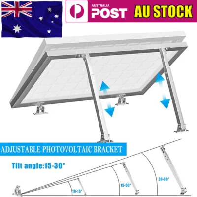 Solar Panel Tilt Mount Brackets 2Pcs  RV Flat Surface Mounting Set Adjustable  - image 1 of 4