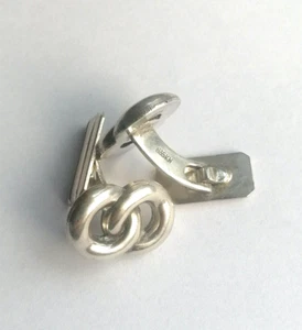 Manschettenknöpfe antik zwei Kreise 835 Silber (3304) - Picture 1 of 7