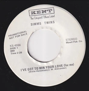 SIMMS TWINS * 1971 SOUTHERN SOUL DEEP R&B KENT 45 * Listen! - Imagen 1 de 2
