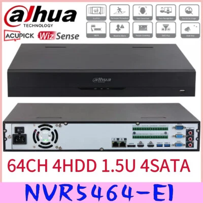 Dahua NVR5464-EI 64CH 4SATA 4K NVR 32MP Network Video Recorder AI WizSense - Image 1 of 4