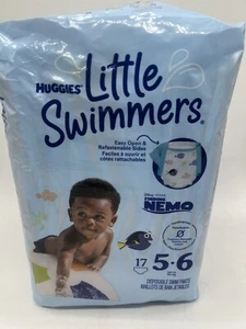 HUGGIES Little Swimmers Disney Nemo Sz 5-6 32+lbs Diapers Swim pant COMBINESHIP - Picture 1 of 4