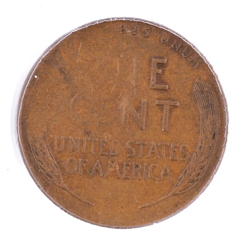 ERROR 1945 Lincoln Cent ANACS VF 25 Struck Through Debris Wheat Penny 1c Cover