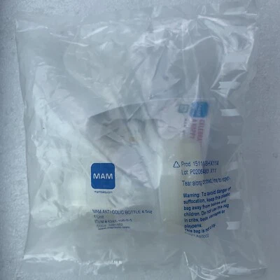 Nuevo biberón anticólicos MAM 4,5 OZ 0+ conejos conejitos Foto 1 de 2